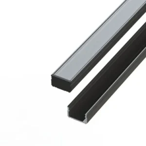 GLALU felületre szerelhető eloxált alumínium LED profil 9x16mm 4150mm fekete