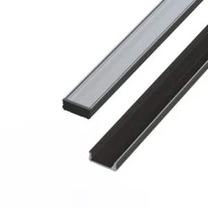GLALU felületre szerelhető eloxált alumínium LED profil 6x16mm 4150mm fekete
