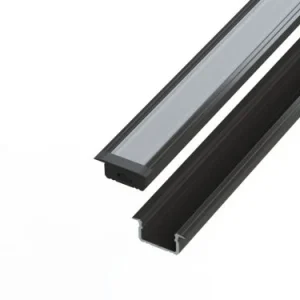 GLALU süllyeszthető eloxált alumínium LED profil 9x16mm 1000mm fekete