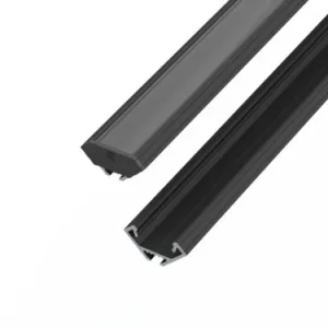 GLALU eloxált alumínium LED sarokprofil 12x12mm 1000mm fekete