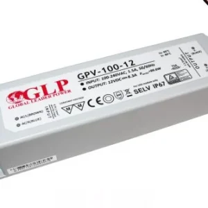 GLP műanyag LED tápegység GPV-100-12 100W 12V 8.3A