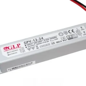 GLP műanyag LED tápegység GPV-12-24 12W 24V 0.5A