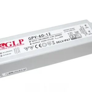 GLP műanyag LED tápegység GPV-60-12 60W 12V 5A