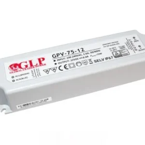 GLP műanyag LED tápegység GPV-75-12 75W 12V 6A