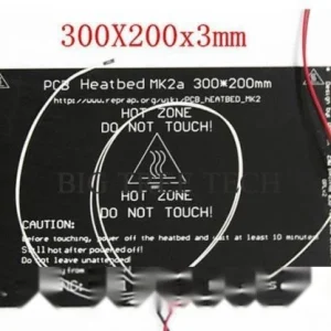 MK2A 300*200*3.0mm alumínium fűtött asztal + LED ellenállás + 60cm vezeték + ter
