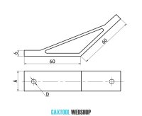 B6 sarokelem 135 fok 20 x 20 mm, 6-os horonyhoz - Image 3